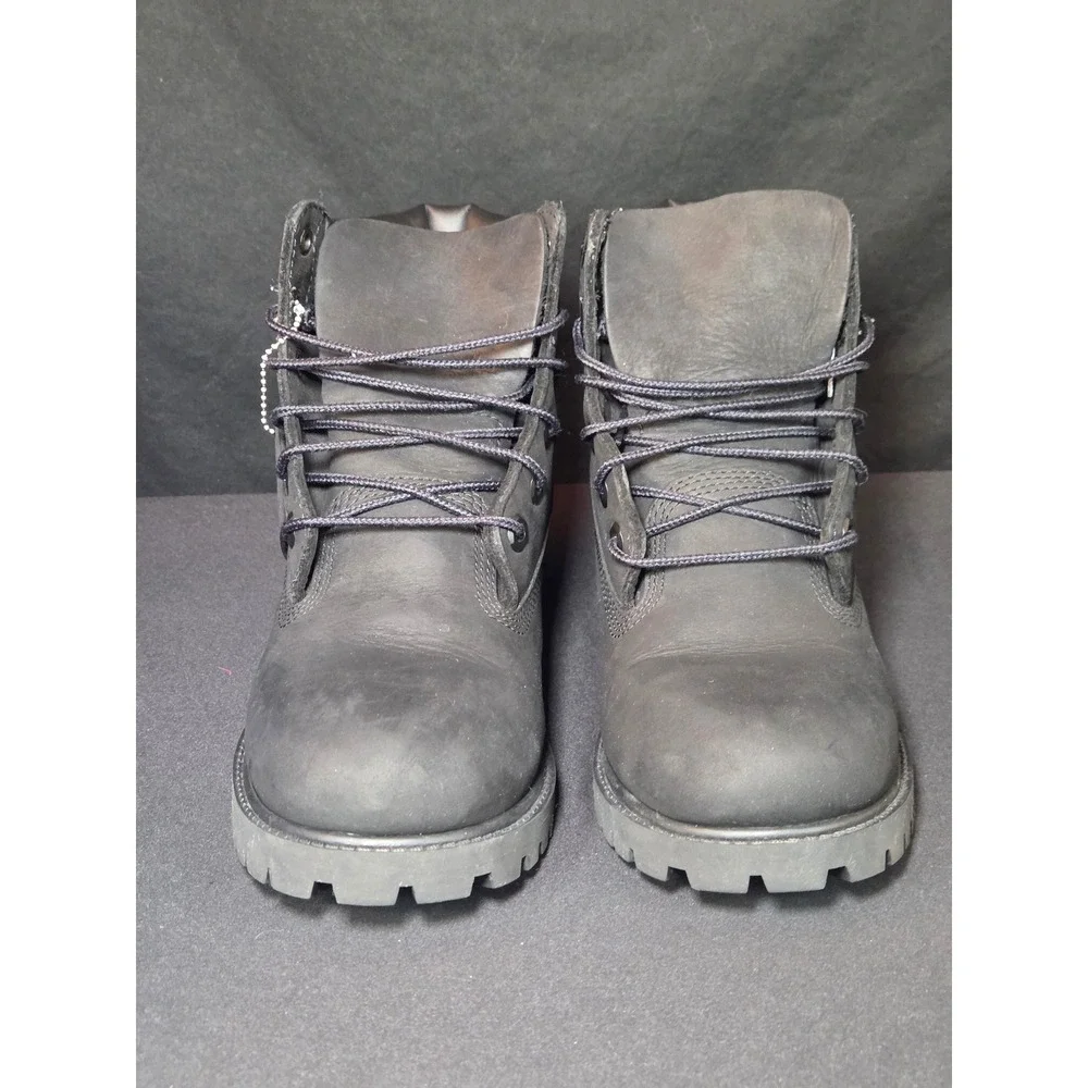 Timberland 6 Inch Premium Waterproof Boots Black Nubuck 12907 Mens 6‎ Womens 7.5